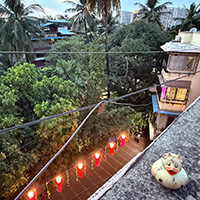 A photo of Bella celebrating Diwali in Mumbai, India.